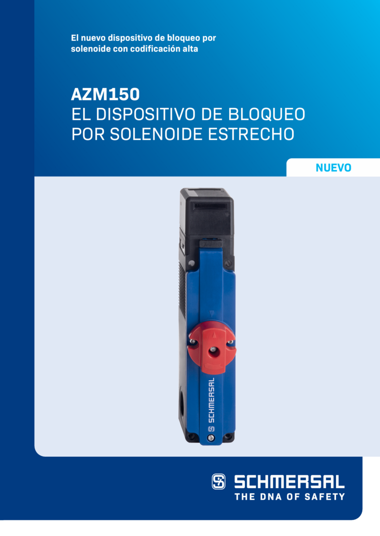 Portada de un folleto de productos de Schmersal