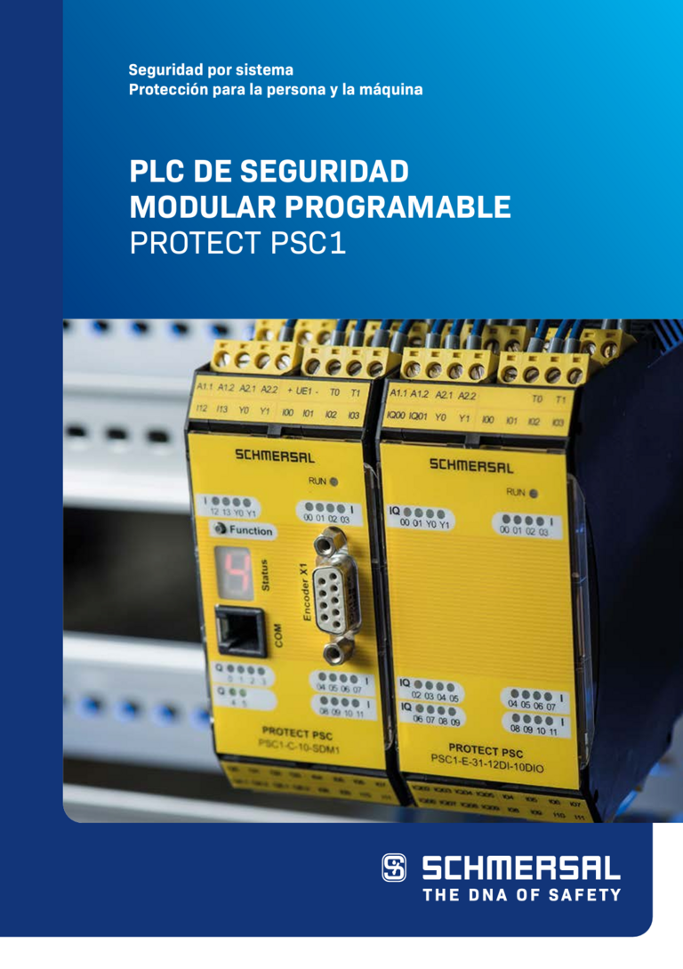 Portada de un folleto de productos de Schmersal