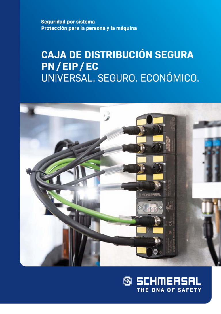 Portada de un folleto de productos de Schmersal