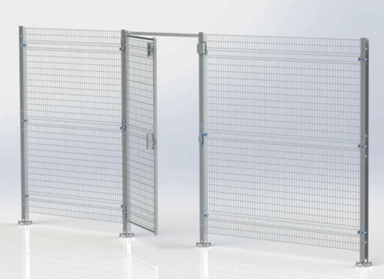 Renderizado de una puerta abatible BlueGuard