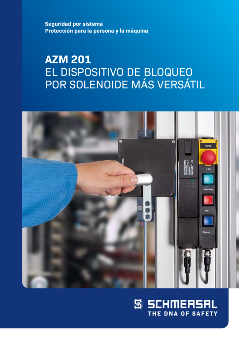 Portada de un folleto de productos de Schmersal
