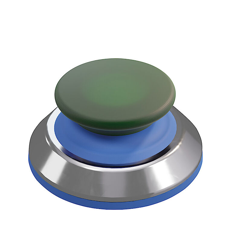 Imagen del pulsador tipo seta compacto iluminado HDLP30 en verde