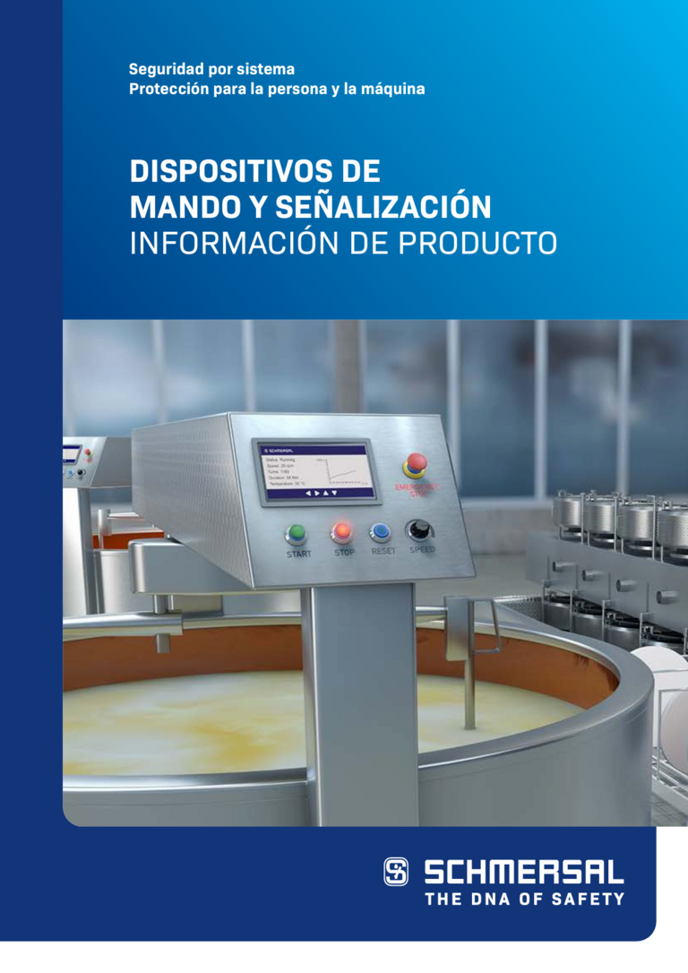 Portada de un folleto de productos de Schmersal