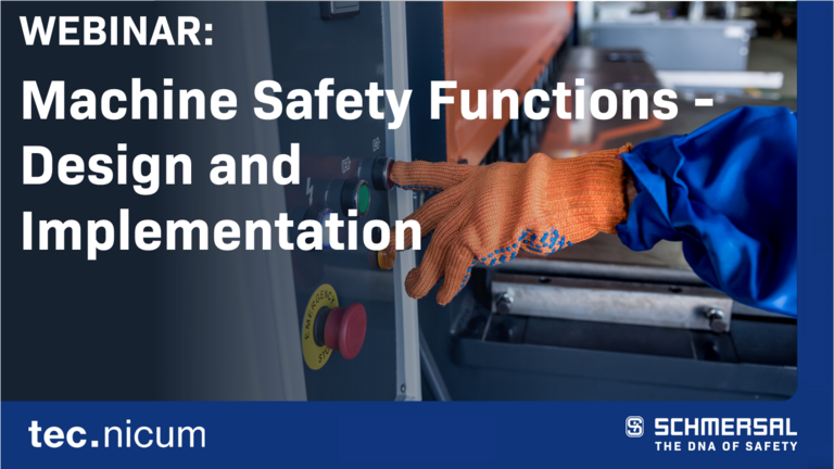 title slide, Webinar: Machine Safety Functions