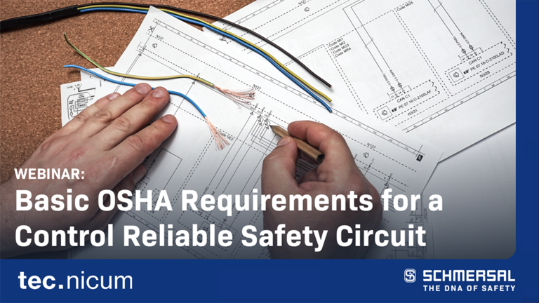 title graphic, webinar: basic OSHA requirements for control reliable safety circuits
