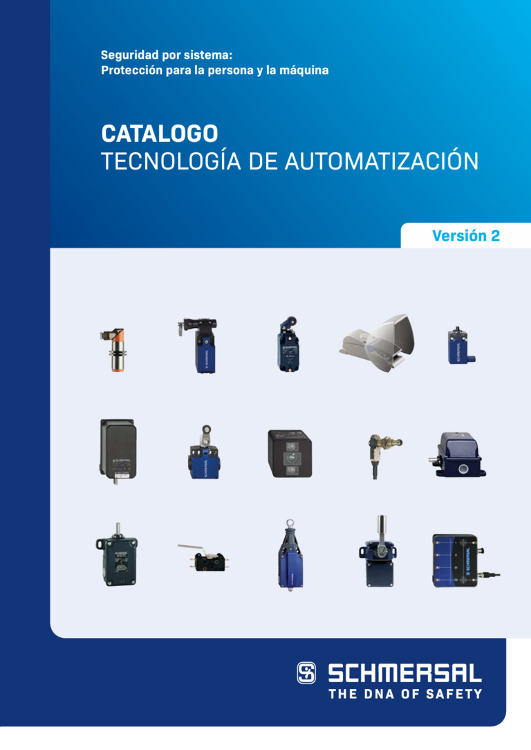 Portada de un folleto de productos de Schmersal