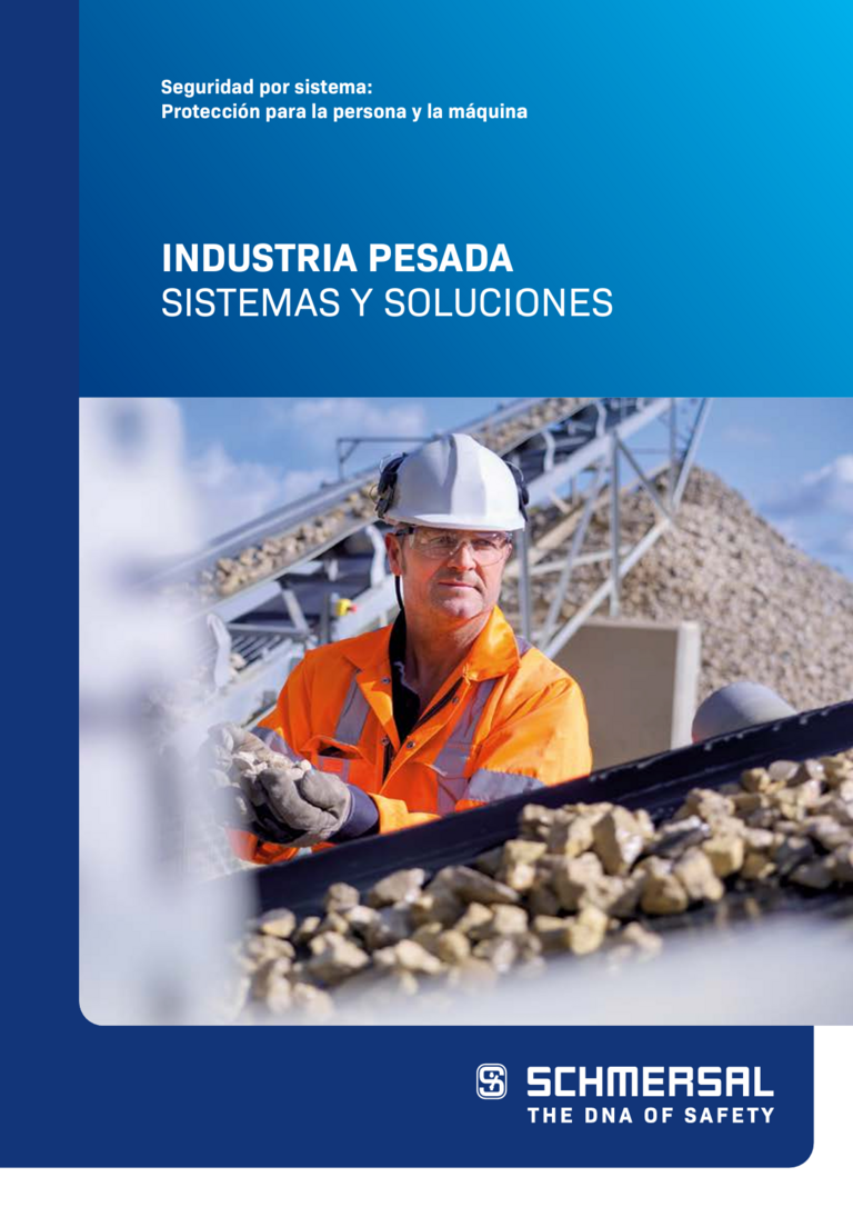 Portada de un folleto de Industria pesada de Schmersal