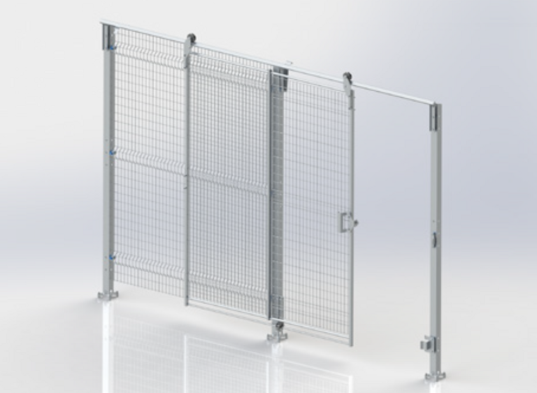 Renderizado de una puerta corredera BlueGuard