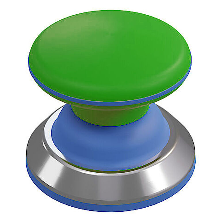 Imagen del pulsador tipo seta HDTP40 en verde