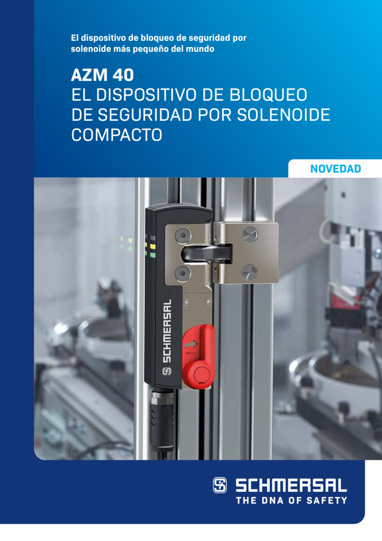 Portada de un folleto de productos de Schmersal