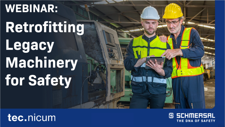 title slide, Webinar: Retrofitting Legacy Machinery for Safety