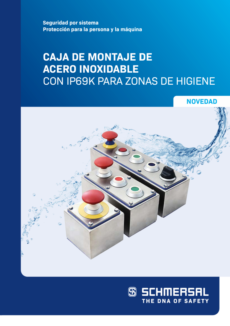 Portada de un folleto de productos de Schmersal