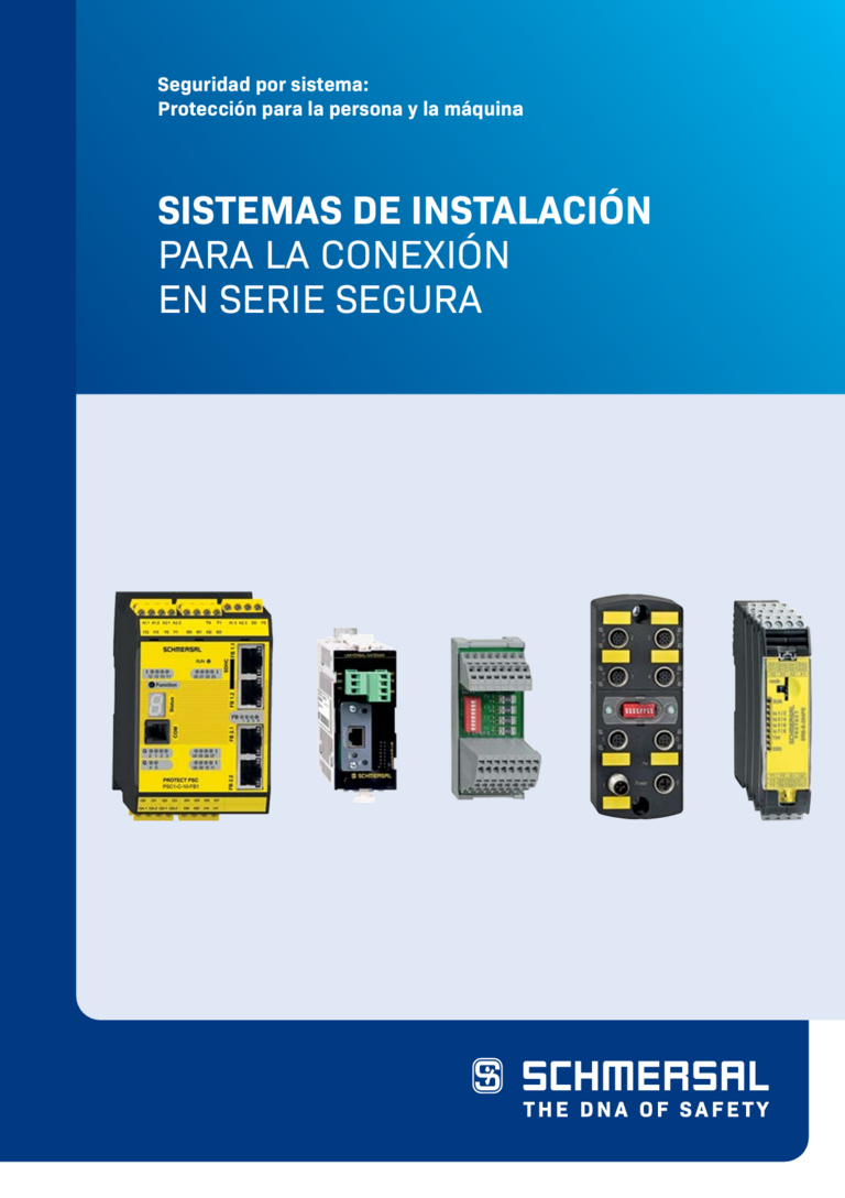 Portada de un folleto de productos de Schmersal